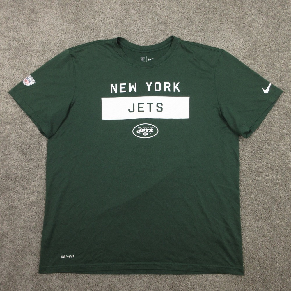New York Jets Shirt Mens XL Green Nike Drifit NFL Equipment Athletic Performance